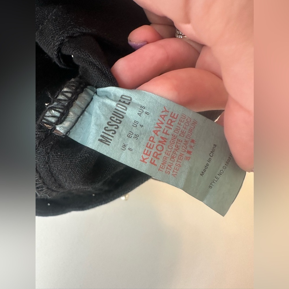 Missguided Carli Bybel Distressed Black Jean Jacket - Picture 15 of 15